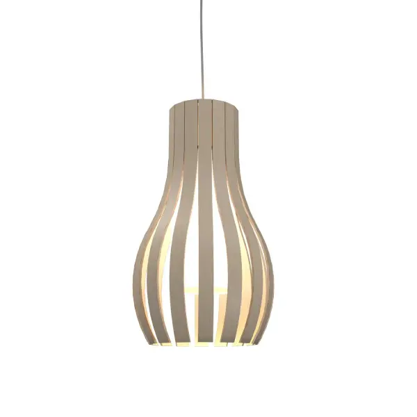 Barrel One Light Pendant in Organic Cappuccino