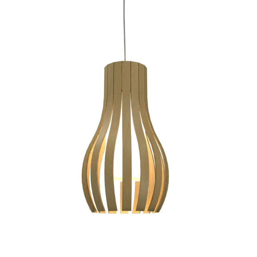 Barrel One Light Pendant in Organic Gold