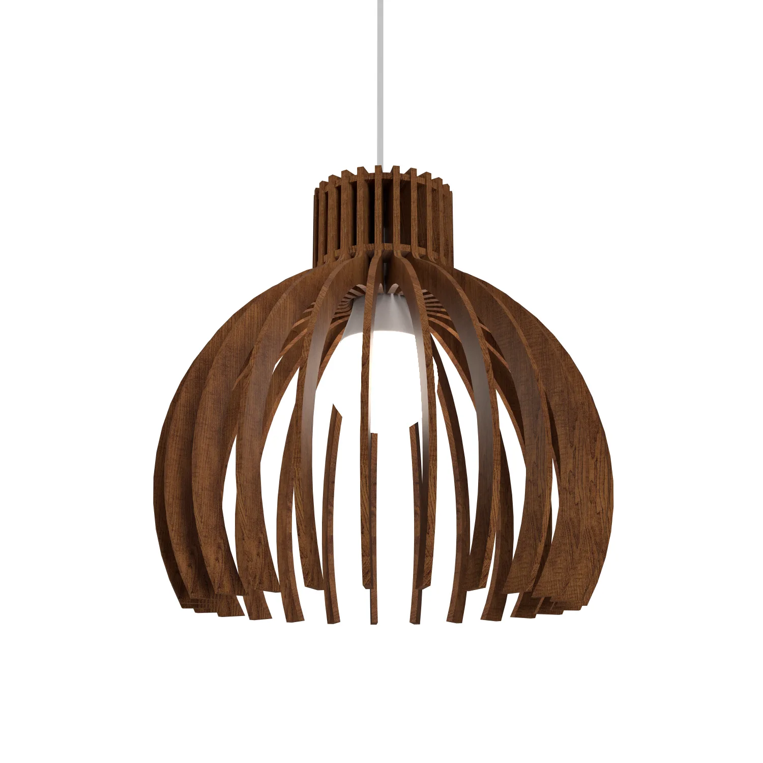 Stecche di Legno One Light Pendant in Imbuia