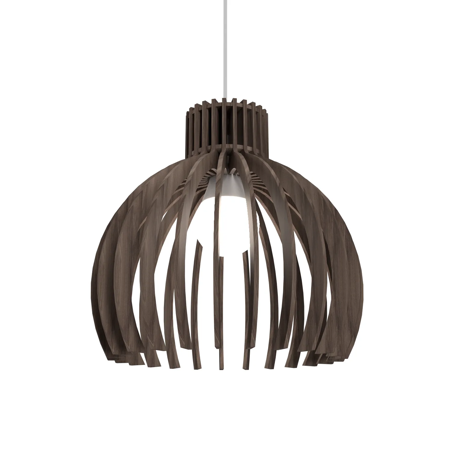 Stecche di Legno One Light Pendant in American Walnut