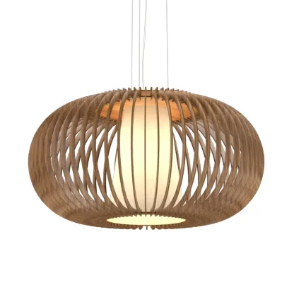 Stecche di Legno One Light Pendant in American Walnut