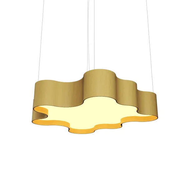 The Organic LED Pendant brings contemporary elegance with its 31.5-inch linear profile and warm Organic Gold finish. Integrated LED technology provides energy-efficient illumination perfect for modern dining and living spaces.
