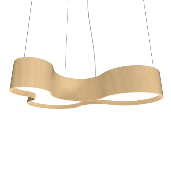 Wooden decorative luminaire with contemporary, timeless design in natural wood veneer or Italian lacquer finish. Proudly made in Brazil, combining high-end technology and the irreplaceable manual finishing. Collection: Organic Designer: Studio Accord Finish: Maple Width: 21.65" Height: 7.87" Length: 31.50" Weight: 12.35 lb Wire: 118" Maximum Wattage: 56.00 W Bulb Type: LED Bulb Base: Integrated Light Source: LED Light Output: 3850.00 lm Delivered Lumens: 3850.00 lm Color Temperature: 3000 K CRI: 90 Rated Average Life: 50,000 Voltage: 120.00 V Material: Wood veneer, MDF Country of Origin: Brazil Safety Listing: UL Safety Rating: Damp Connection: Hard Wired LED Manufacturer Warranty: 5 Years Spec Sheet Instructions
