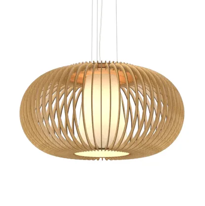 Stecche di Legno One Light Pendant in Louro Freijo
