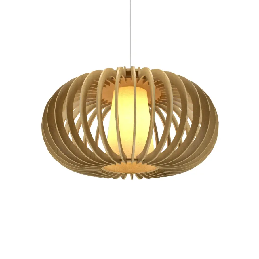Stecche di Legno Linear Pendant in Organic Gold