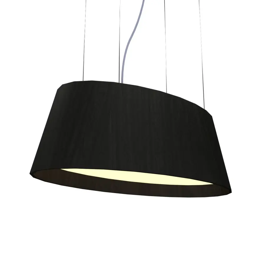 Sleek Linear LED Pendant with Contemporary Organic Black Finish