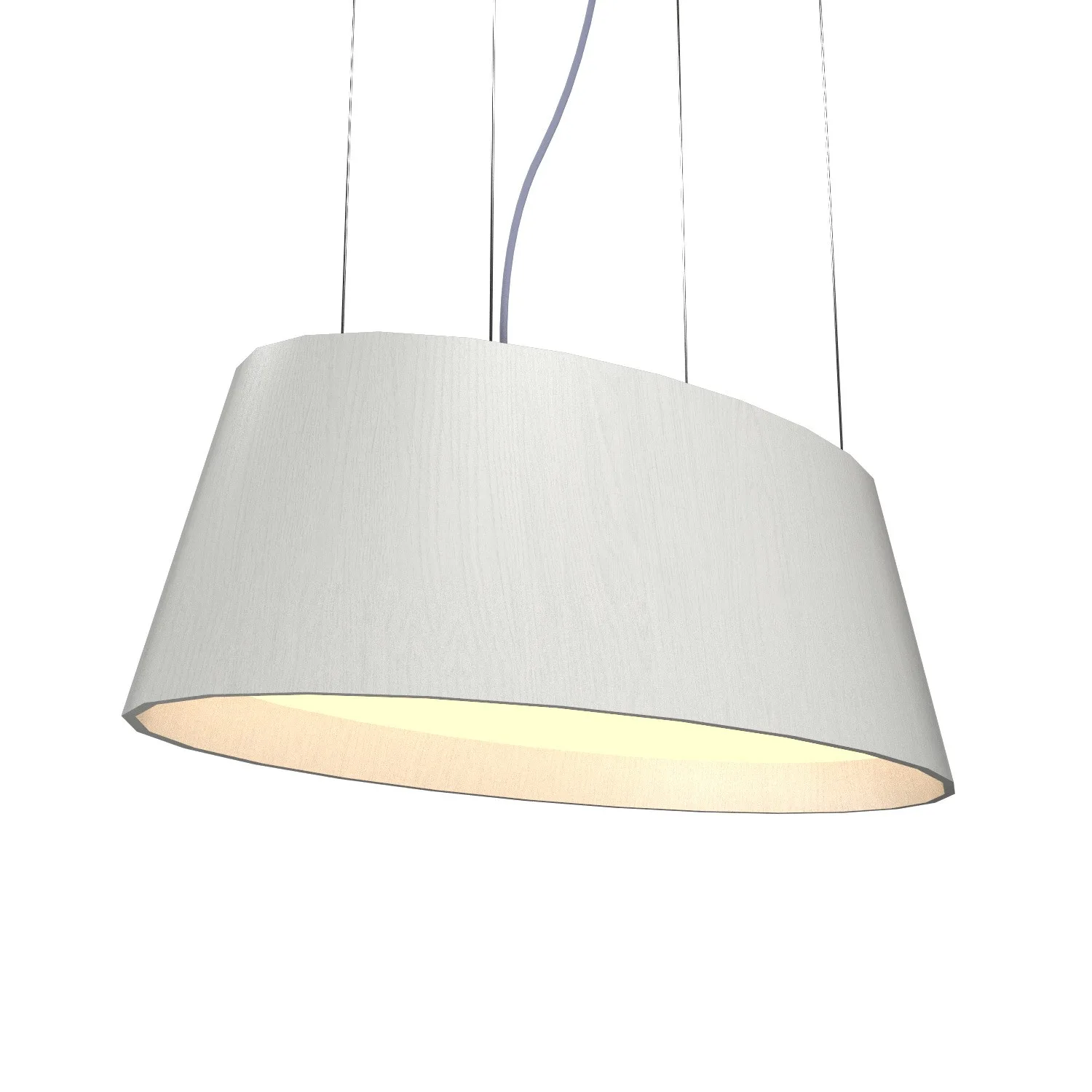 Oval LED Pendant in Organic White