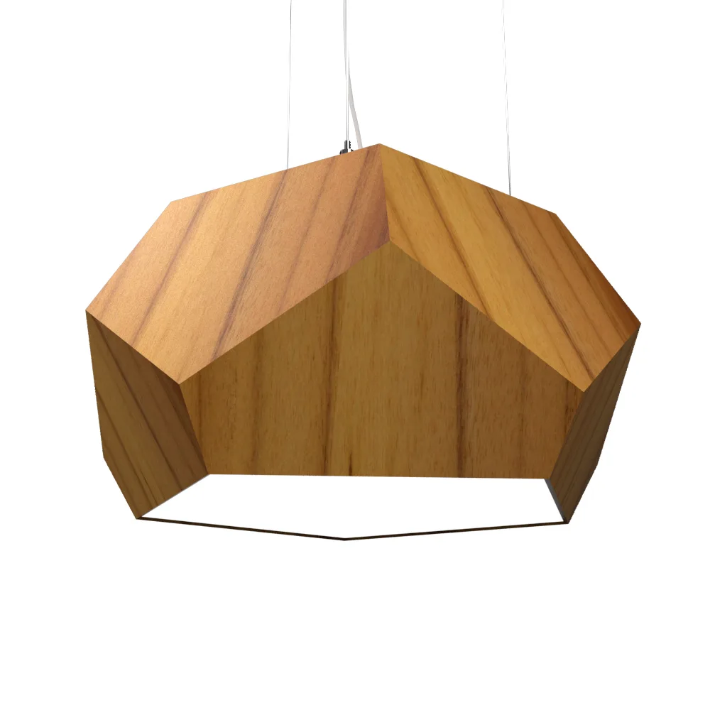 Facet Two Light Pendant in Teak