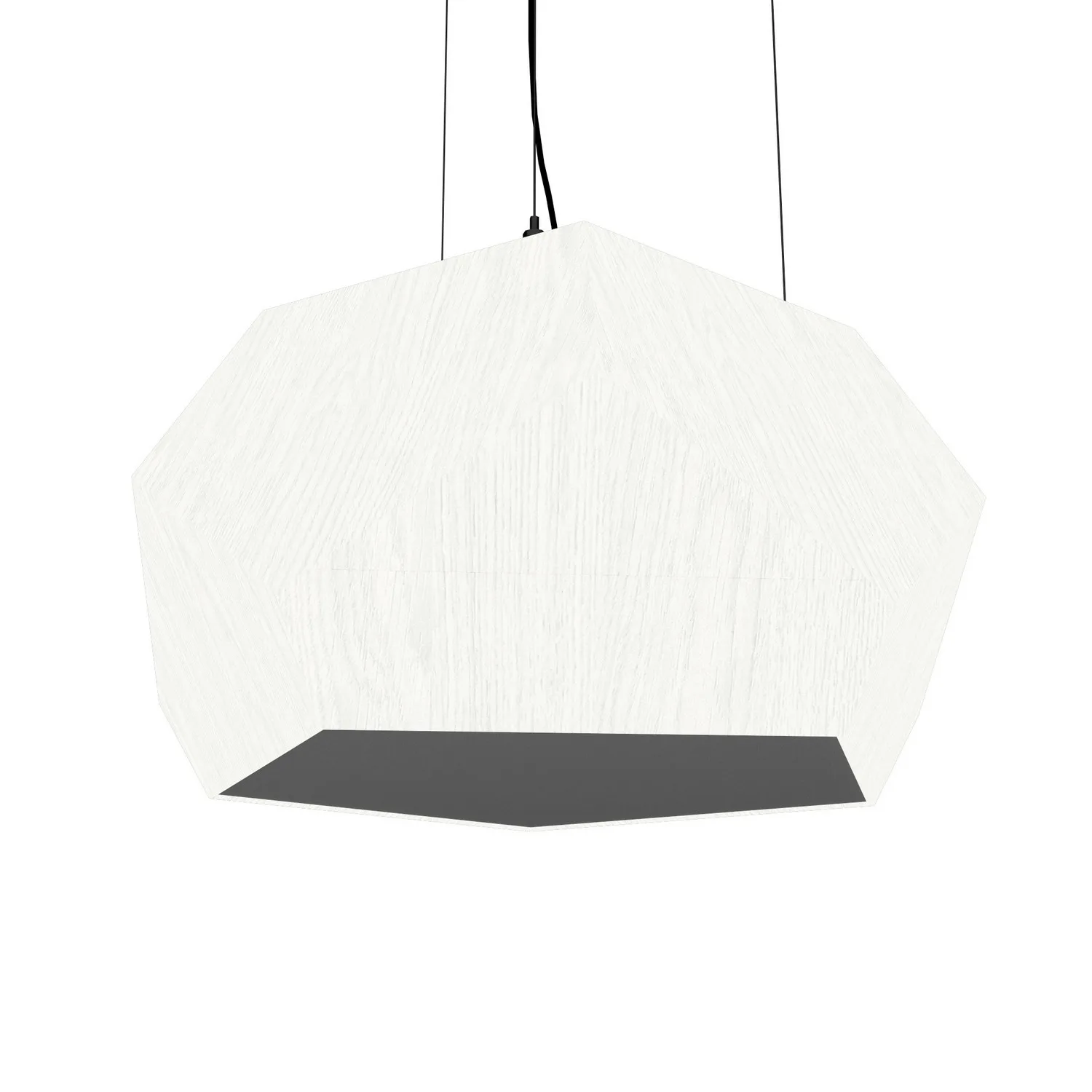 Facet Two Light Pendant in Organic White