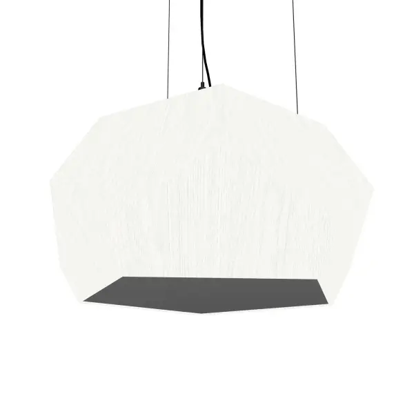 Facet Two Light Pendant in Organic White