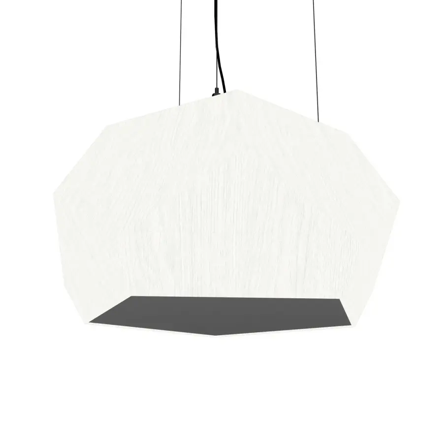 Facet Two Light Pendant in Organic White