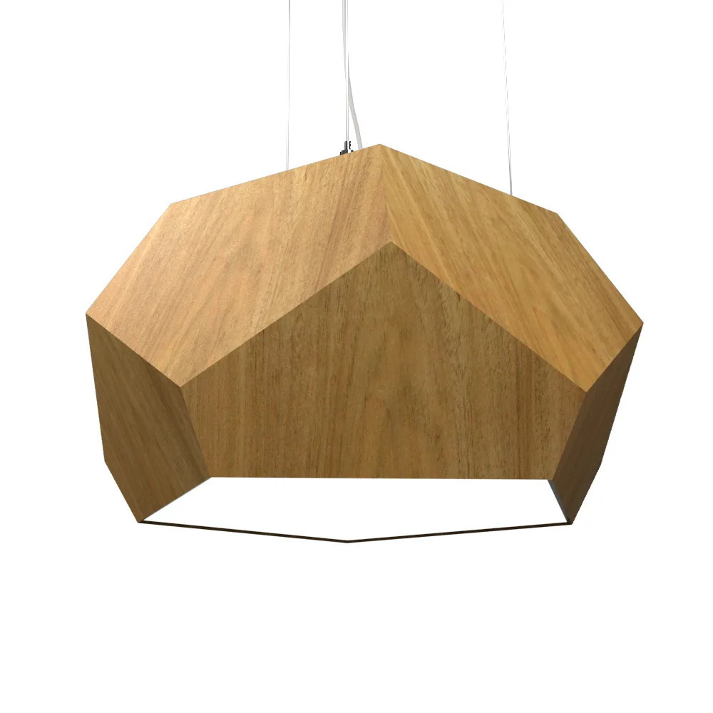 Facet Three Light Pendant in Louro Freijo