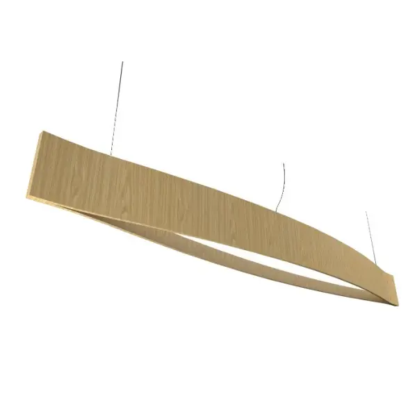 Wooden decorative luminaire with contemporary, timeless design in natural wood veneer or Italian lacquer finish. Proudly made in Brazil, combining high-end technology and the irreplaceable manual finishing. Collection: Clean Designer: Studio Accord Finish: Sand Width: 7.87" Height: 7.09" Length: 74.80" Weight: 14.02 lb Wire: 118" Maximum Wattage: 56.00 W Light Source: LED Light Output: 3850.00 lm Delivered Lumens: 3850.00 lm Color Temperature: 3000 K CRI: 90 Rated Average Life: 50,000 Voltage: 120.00 V Material: Wood veneer, MDF Country of Origin: Brazil Safety Listing: UL Safety Rating: Damp Connection: Hard Wired LED Manufacturer Warranty: 5 Years