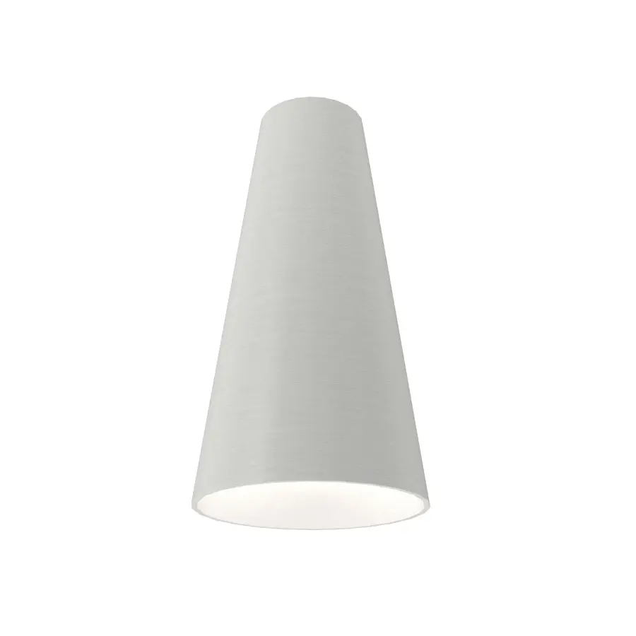 Conical One Light Pendant in Organic White