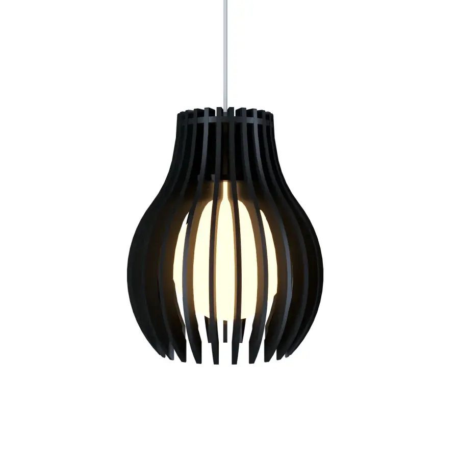 Stecche di Legno Organic Black Pendant Light