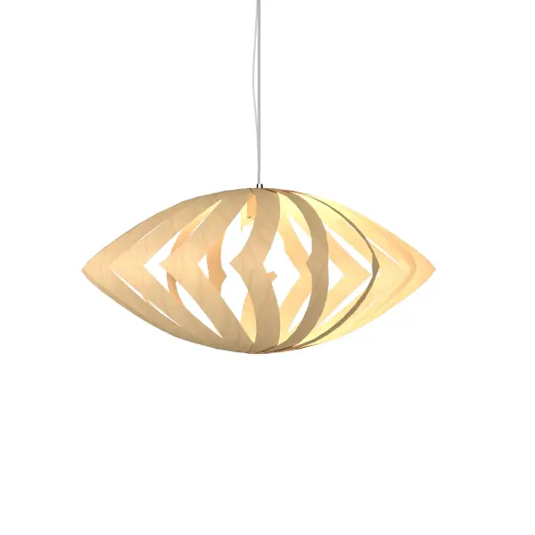 Wooden decorative luminaire with contemporary, timeless design in natural wood veneer or Italian lacquer finish. Proudly made in Brazil, combining high-end technology and the irreplaceable manual finishing. Collection: Clean Designer: Studio Accord Finish: Maple Width: 33.46" Height: 7.87" Length: 78.74" Weight: 7.34 lb Wire: 118" Number of Bulbs: 1 Maximum Wattage: 25.00 W Bulb Type: A19 Bulb Base: E26 Light Source: LED Delivered Lumens: 11550.00 lm CRI: 90 Voltage: 120.00 V Material: Wood veneer, MDF Country of Origin: Brazil Safety Listing: UL Safety Rating: Damp Connection: Hard Wired LED Manufacturer Warranty: 5 Years Spec Sheet Instructions