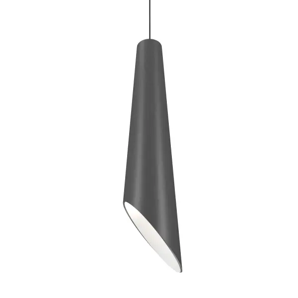 The Conical pendant brings modern sophistication with its clean conical silhouette and organic grey finish. At 47 inches long, this statement piece works beautifully over dining tables and kitchen islands.