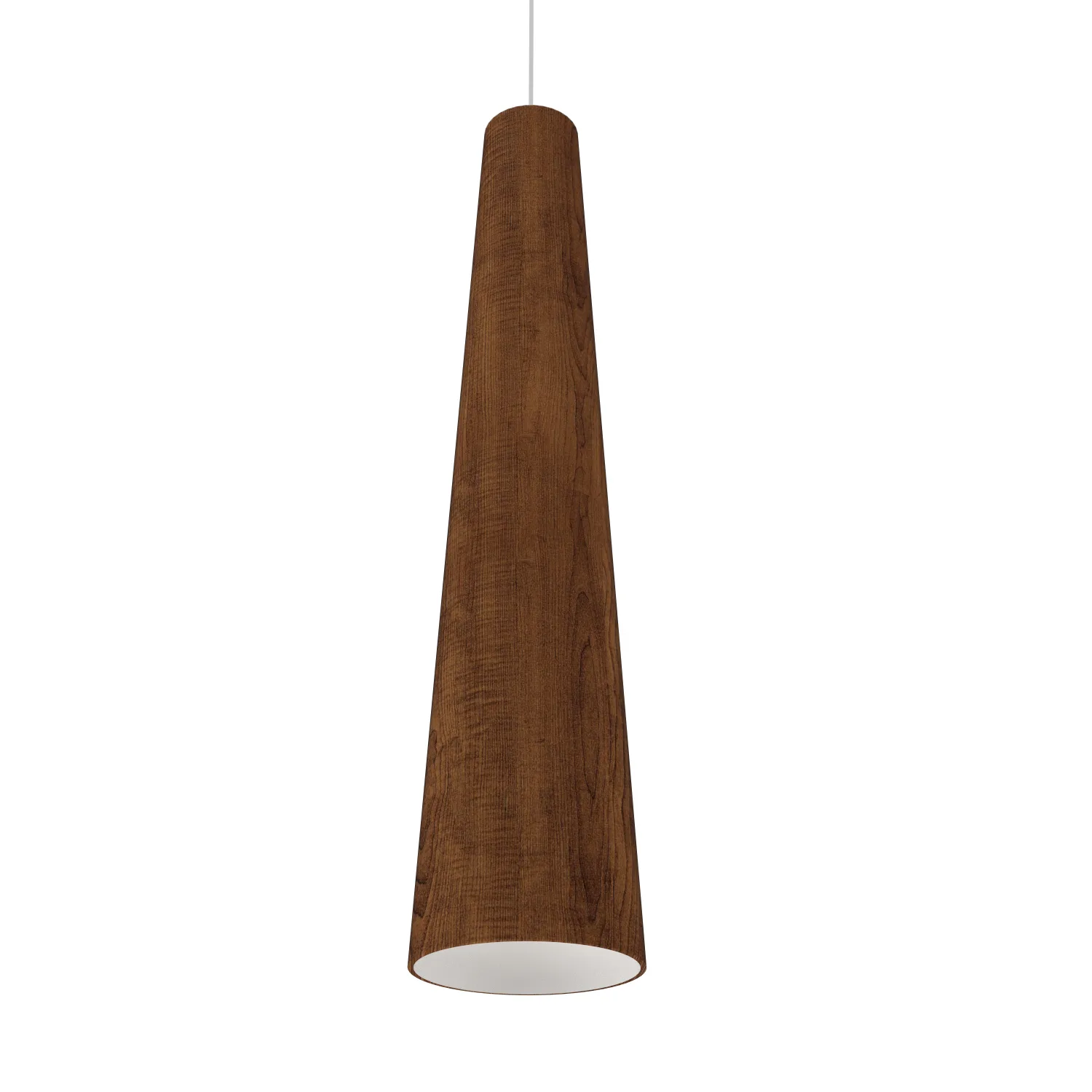 Conical One Light Pendant in Imbuia