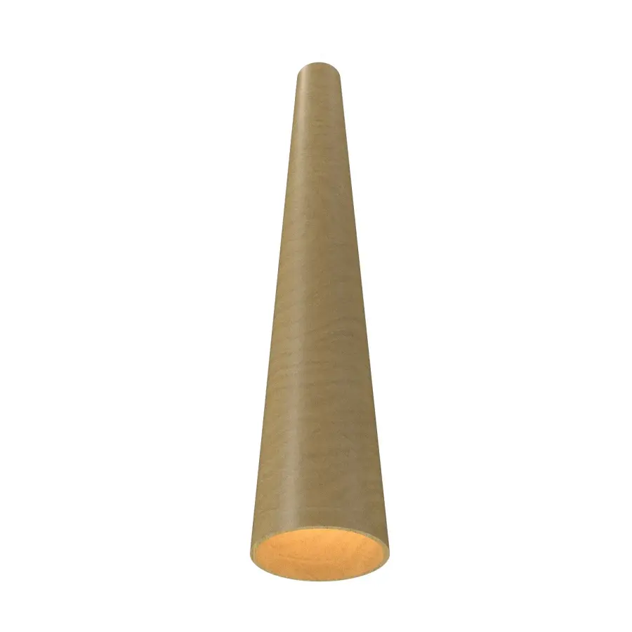 Conical One Light Pendant in Organic Gold