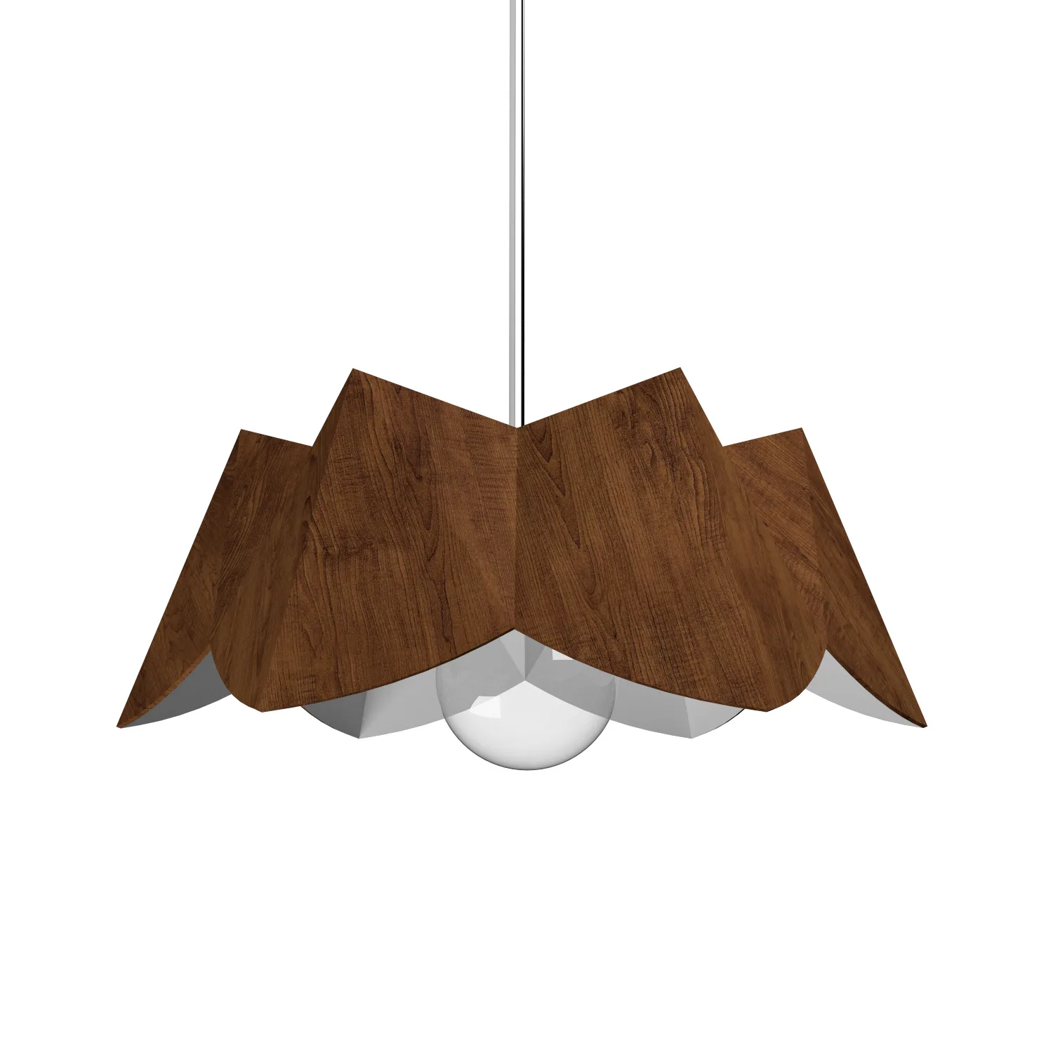 Physalis One Light Pendant in Imbuia