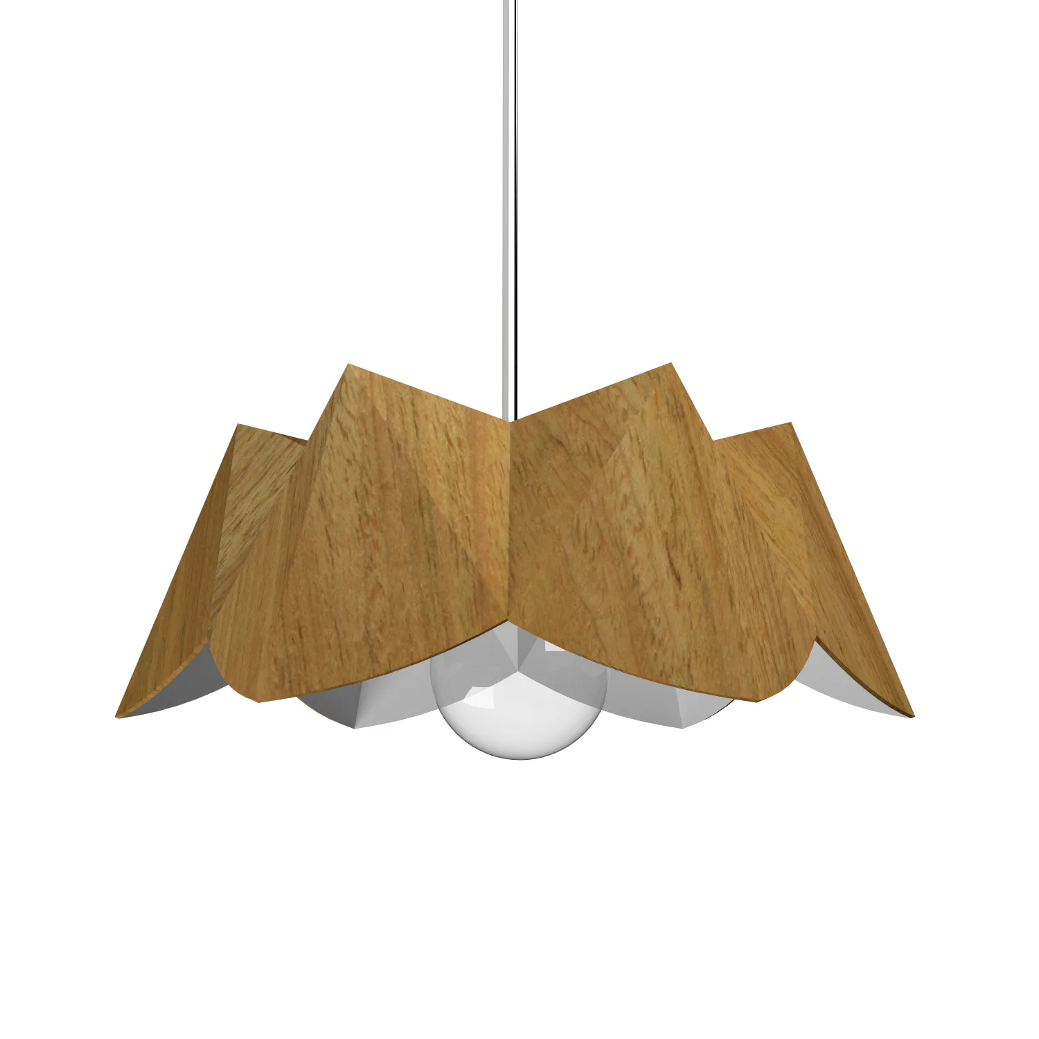 Physalis One Light Pendant in Louro Freijo