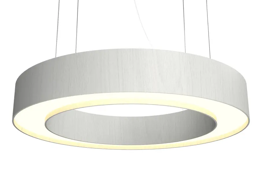 Cylindrical LED Pendant in Organic White