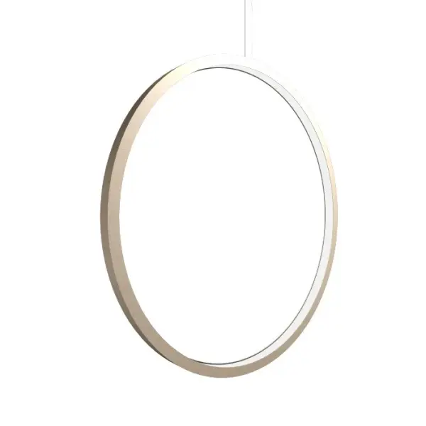 The Frame LED Pendant brings contemporary warmth with its organic cappuccino finish. At just over 1 inch in height, this ultra-compact fixture offers integrated LED efficiency in a minimalist design.