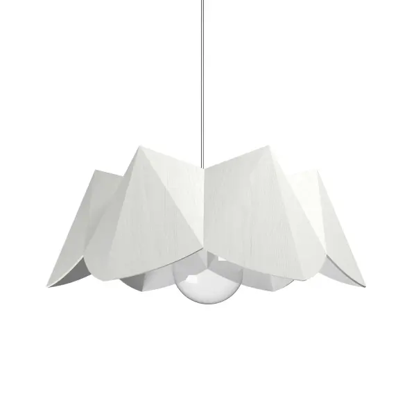 The Physalis pendant brings natural elegance with its organic white fabric shade. Perfect for intimate spaces, it provides soft ambient lighting while adding a contemporary organic aesthetic to any room.