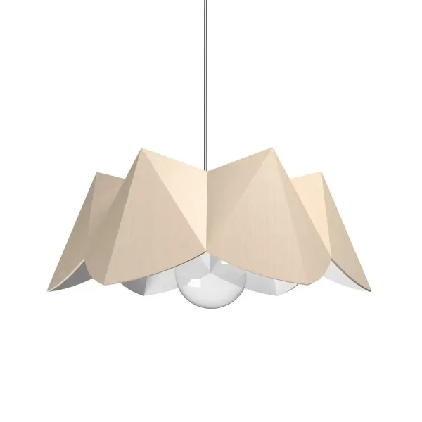 Physalis One Light Pendant in Organic Cappuccino