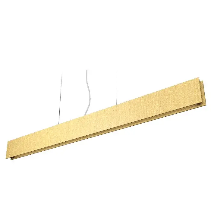 Clean LED Pendant in Organic Gold