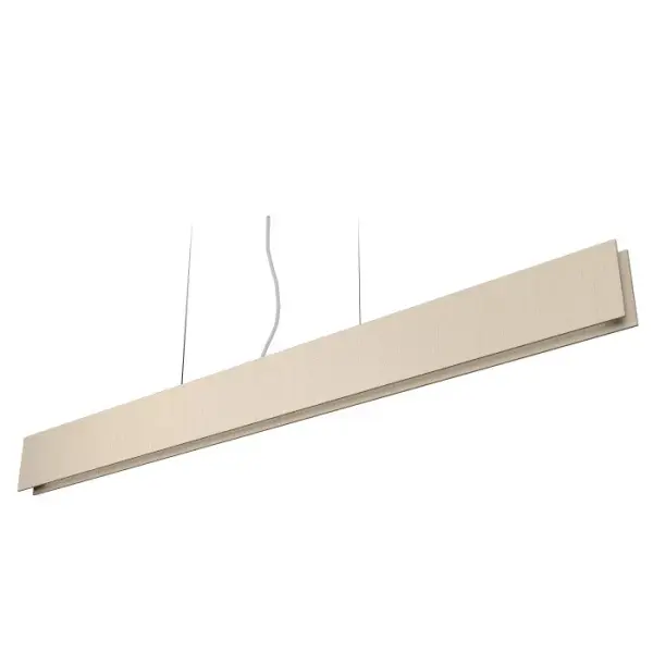 The Clean LED Pendant delivers modern linear lighting in a sophisticated Organic Cappuccino finish. At 72 inches long, this integrated LED fixture provides excellent task and ambient lighting for large spaces.
