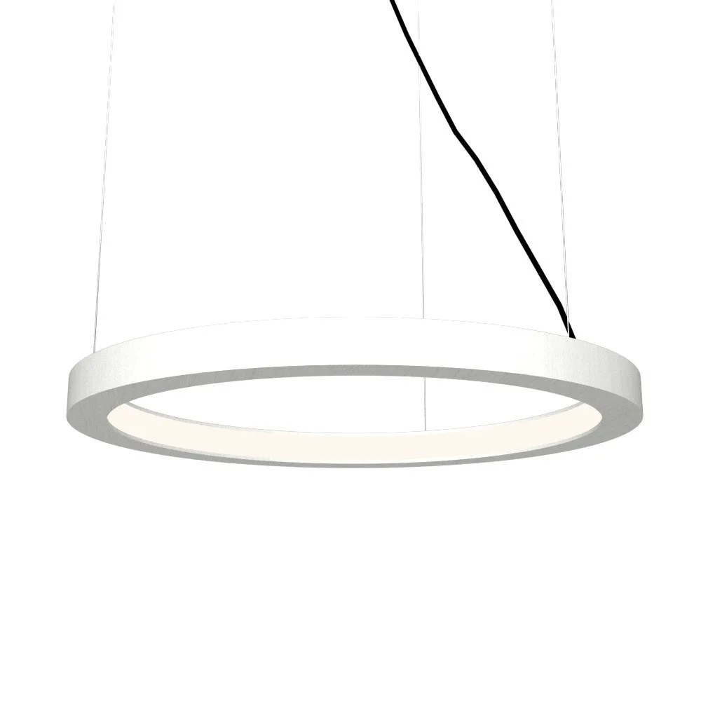 Frame LED Pendant in Organic White