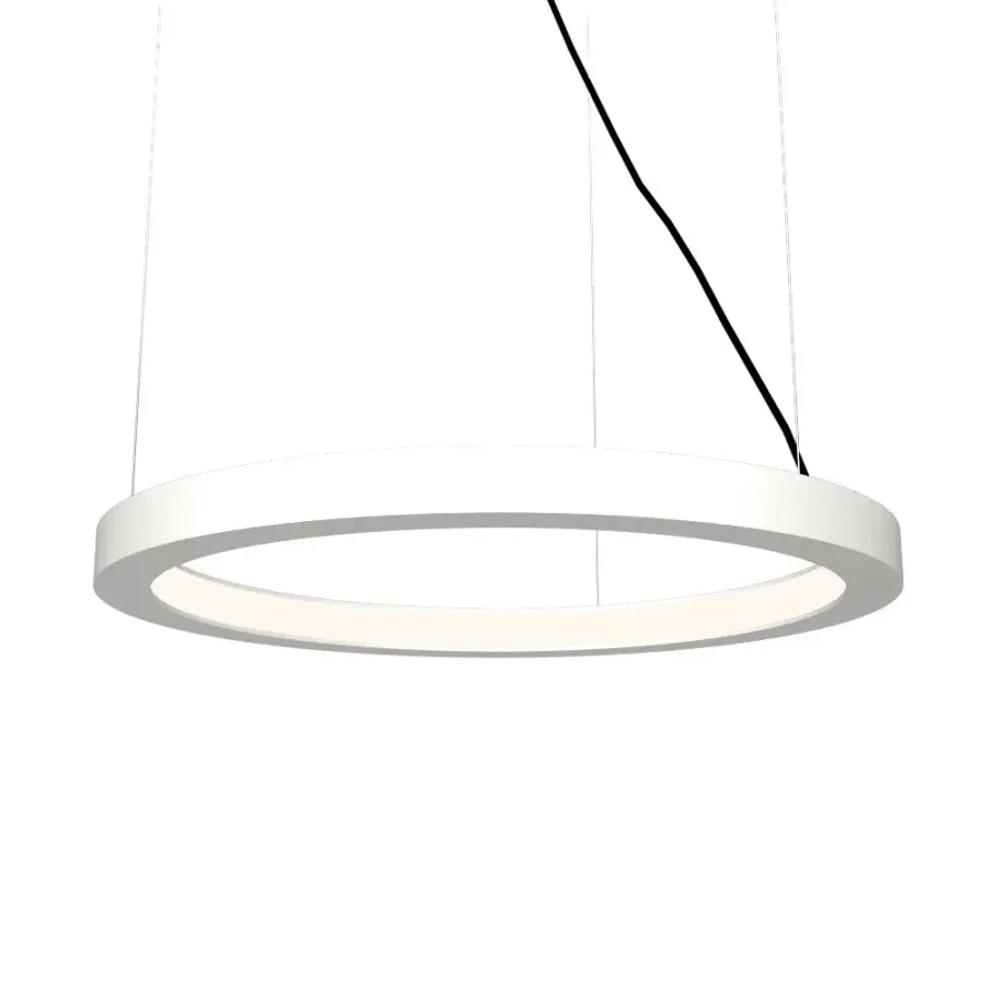 Frame LED Pendant in Organic White