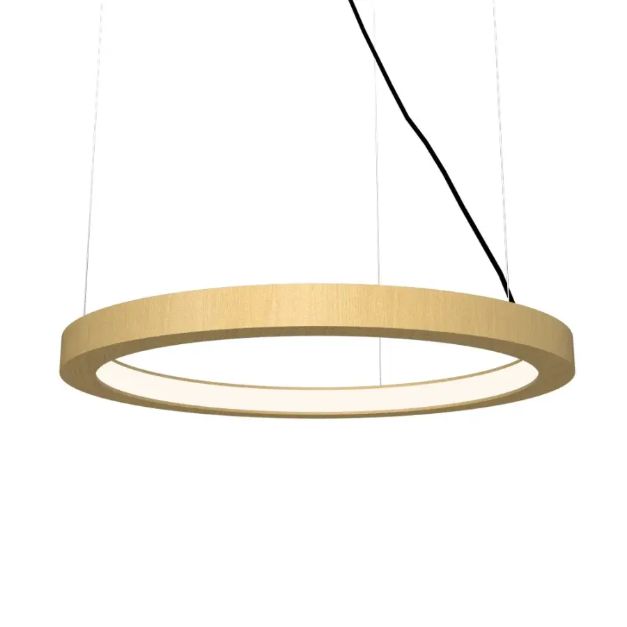 Frame LED Pendant in Organic Gold