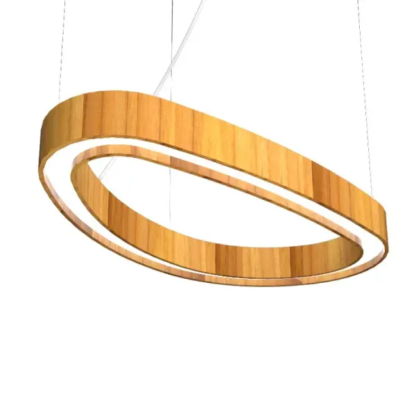 Wooden decorative luminaire with contemporary, timeless design in natural wood veneer or Italian lacquer finish. Proudly made in Brazil, combining high-end technology and the irreplaceable manual finishing. Collection: Organic Designer: Studio Accord: Bruno Diego Felippe Finish: Teak Width: 24.80" Height: 1.97" Length: 44.88" Weight: 3.50 lb Wire: 118" Maximum Wattage: 25.30 W Bulb Type: LED Bulb Base: Integrated Light Source: LED Light Output: 902.00 lm Delivered Lumens: 984.00 lm Color Temperature: 3000 K CRI: 90 Rated Average Life: 50,000 Voltage: 120.00 V Material: Wood veneer, MDF Country of Origin: Brazil Safety Listing: UL Safety Rating: Damp Connection: Hard Wired LED Manufacturer Warranty: 5 Years Spec Sheet Instructions