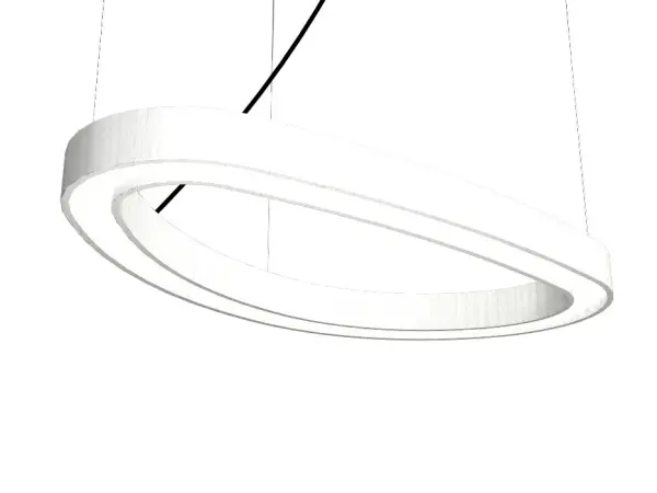 Organic LED Pendant in Organic White