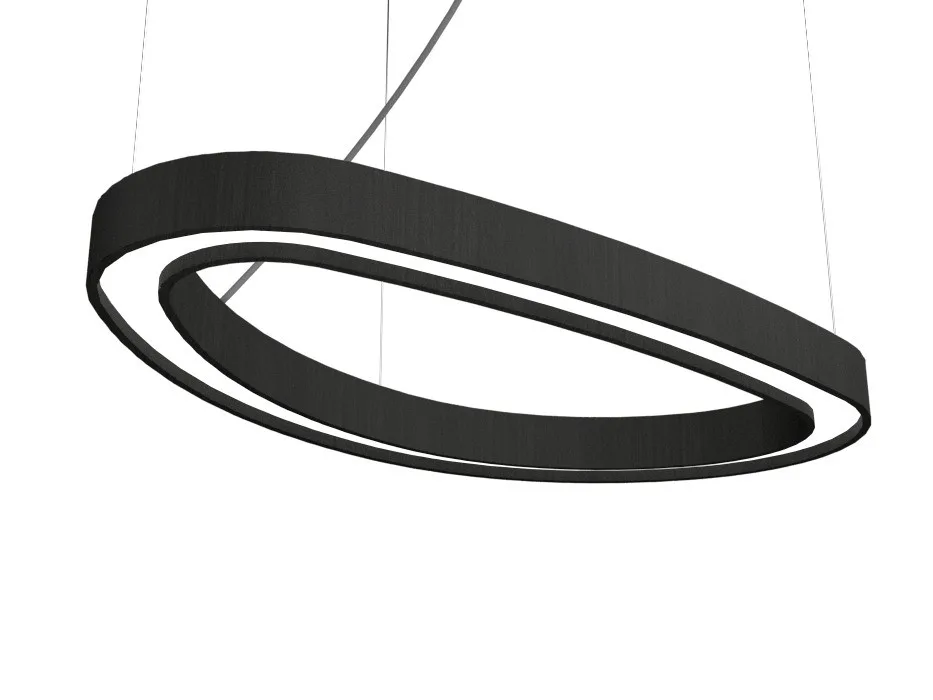 Organic LED Pendant in Charcoal
