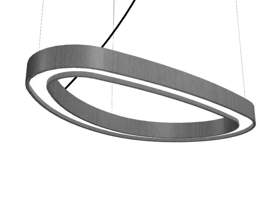 Organic LED Pendant in Organic Grey