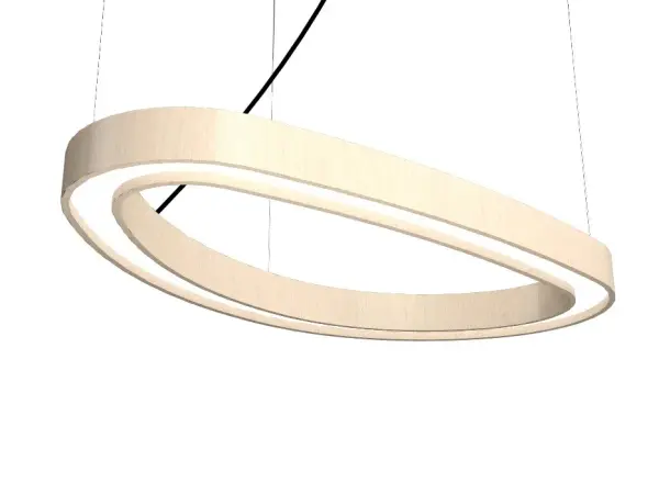 This nearly 5-foot linear LED pendant brings natural warmth and modern sophistication to large spaces. The Organic Cappuccino finish creates an inviting ambiance while integrated LED technology ensures energy efficiency.
