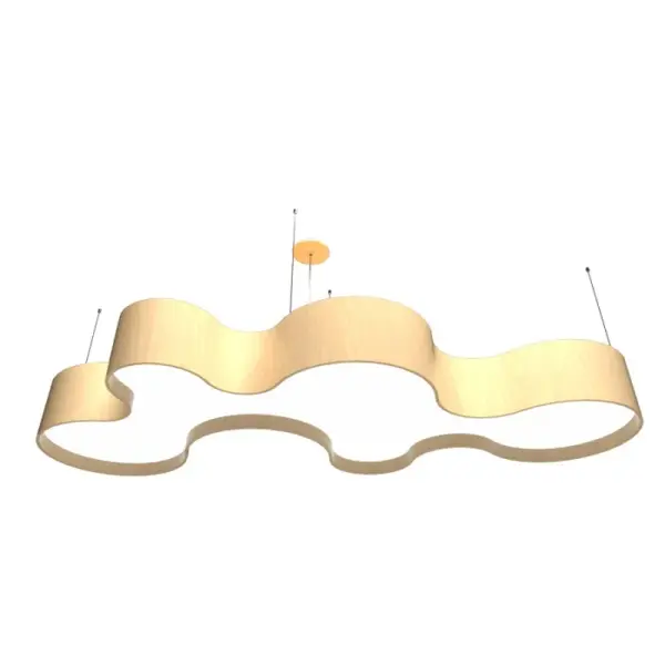 Wooden decorative luminaire with contemporary, timeless design in natural wood veneer or Italian lacquer finish. Proudly made in Brazil, combining high-end technology and the irreplaceable manual finishing. Collection: Organic Designer: Studio Accord Finish: Maple Width: 17.32" Height: 4.72" Length: 31.50" Weight: 23.62 lb Wire: 118" Maximum Wattage: 120.00 W Bulb Type: LED Bulb Base: Integrated Light Source: LED Light Output: 8250.00 lm Delivered Lumens: 738.00 lm Color Temperature: 3000 K CRI: 90 Rated Average Life: 50,000 Voltage: 120.00 V Material: Wood veneer, MDF Country of Origin: Brazil Safety Listing: UL Safety Rating: Damp Connection: Hard Wired LED Manufacturer Warranty: 5 Years Spec Sheet Instructions