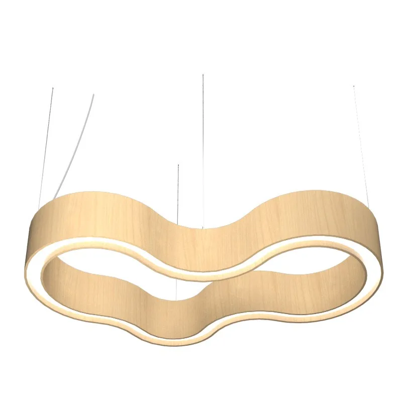 Organic LED Pendant in Maple