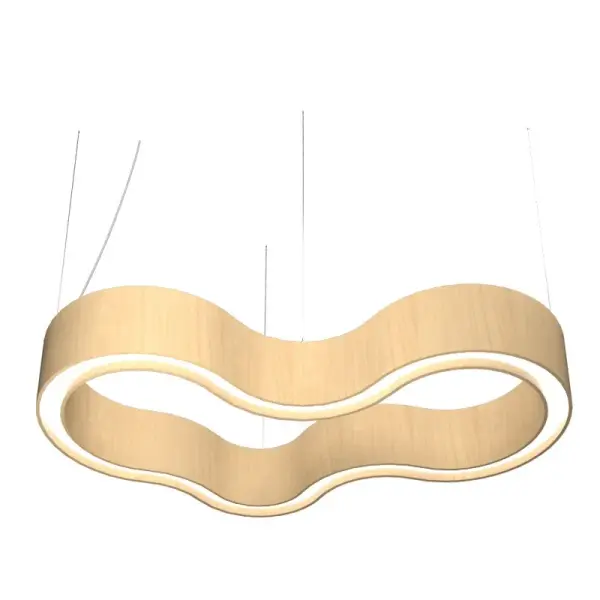 Wooden decorative luminaire with contemporary, timeless design in natural wood veneer or Italian lacquer finish. Proudly made in Brazil, combining high-end technology and the irreplaceable manual finishing. Collection: Organic Designer: Studio Accord Finish: Maple Width: 17.32" Height: 4.72" Length: 31.50" Weight: 9.92 lb Wire: 118" Maximum Wattage: 20.70 W Bulb Type: LED Bulb Base: Integrated Light Source: LED Light Output: 738.00 lm Delivered Lumens: 984.00 lm Color Temperature: 3000 K CRI: 90 Rated Average Life: 50,000 Voltage: 120.00 V Material: Wood veneer, MDF Country of Origin: Brazil Safety Listing: UL Safety Rating: Damp Connection: Hard Wired LED Manufacturer Warranty: 5 Years Spec Sheet Instructions