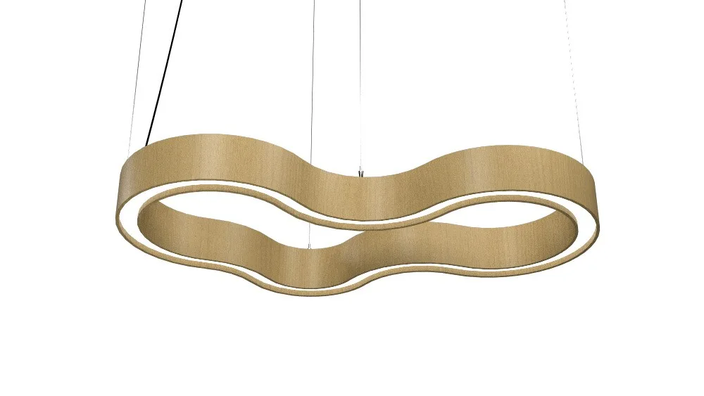 Organic LED Pendant in Organic Gold