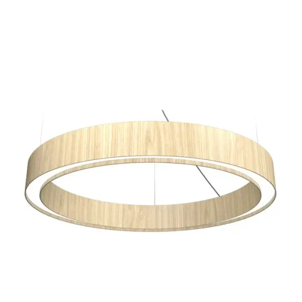 Wooden decorative luminaire with contemporary, timeless design in natural wood veneer or Italian lacquer finish. Proudly made in Brazil, combining high-end technology and the irreplaceable manual finishing. Collection: Cylindrical Designer: Studio Accord Finish: Sand Width: 27.56" Height: 4.72" Wire: 118" Maximum Wattage: 26.50 W Light Source: LED Light Output: 943.00 lm Delivered Lumens: 1025.00 lm Color Temperature: 3000 K CRI: 90 Rated Average Life: 50,000 Voltage: 120.00 V Material: Wood veneer, MDF Country of Origin: Brazil Safety Listing: UL Safety Rating: Damp Connection: Hard Wired LED Manufacturer Warranty: 5 Years