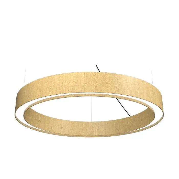Cylindrical LED Pendant in Organic Gold
