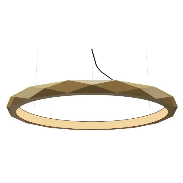 The Facet LED Pendant delivers modern sophistication in a compact 2.37-inch profile. Its organic gold finish adds warmth and elegance, while integrated LED technology provides energy-efficient illumination.