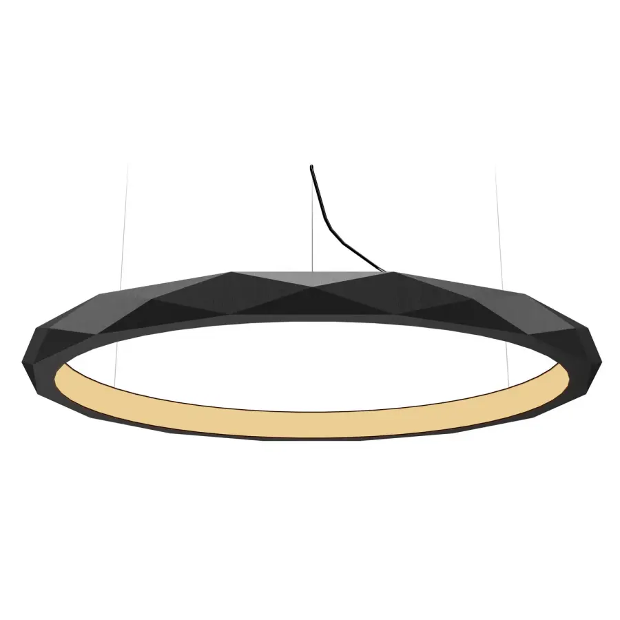 Facet LED Pendant in Organic Grey