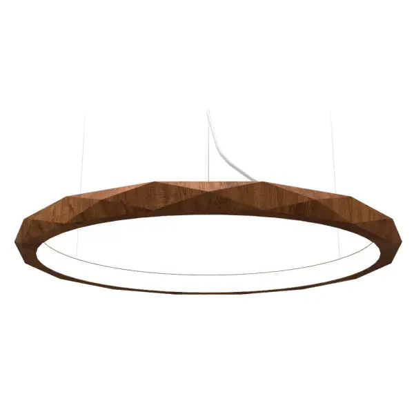 Wooden decorative luminaire with contemporary, timeless design in natural wood veneer or Italian lacquer finish. Proudly made in Brazil, combining high-end technology and the irreplaceable manual finishing. Collection: Facet Designer: Studio Accord: Bruno Diego Felippe Finish: Imbuia Width: 31.50" Height: 2.36" Weight: 7.94 lb Wire: 118" Maximum Wattage: 28.80 W Bulb Type: LED Bulb Base: Integrated Light Source: LED Light Output: 1685.00 lm Delivered Lumens: 2022.00 lm Color Temperature: 3000 K CRI: 90 Rated Average Life: 50,000 Voltage: 120.00 V Material: Wood veneer, MDF Country of Origin: Brazil Safety Listing: UL Safety Rating: Damp Connection: Hard Wired LED Manufacturer Warranty: 5 Years Spec Sheet Instructions