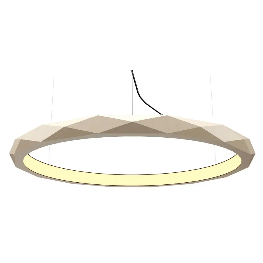 Facet LED Pendant in Organic Cappuccino