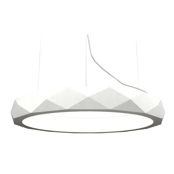 The Facet LED Pendant delivers contemporary style in a compact 4.73-inch profile. Its organic white finish and faceted geometric design create visual interest while integrated LED technology provides energy-efficient illumination.